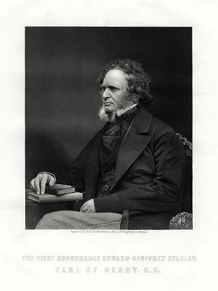 Edward Geoffrey Smith-Stanley, 14th Earl of Derby, British statesman, c1850-1899. Artist: W Holl