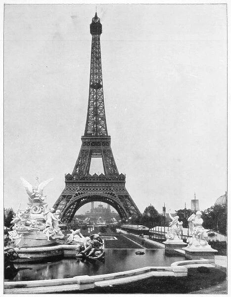 Eiffel Tower, Paris, late 19th century. Artist: John L Stoddard