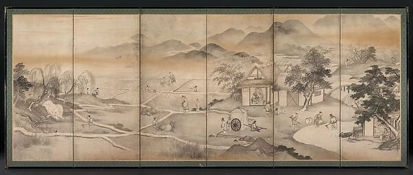 Emperor Yao Visiting Yu Chonghua, mid- to late 1600s. Creator: Kusumi Morikage (Japanese, c