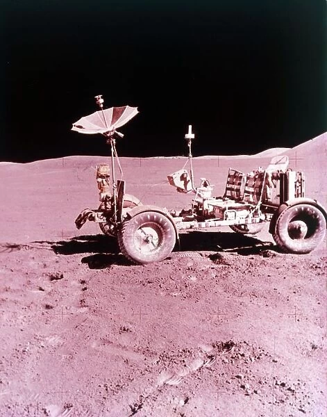 The first Lunar Roving Vehicle, Apollo 15, July 1971. Creator: NASA