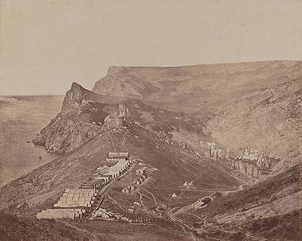 Fortification above Balaclava Harbor, 1855-1856. Creator: James Robertson