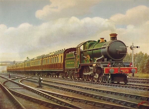 G. W. R. Cornish Riviera Limited Express at Full Speed, - Engine Pendennis Castle. 1926