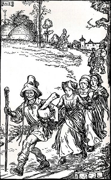 The Golden Goose from Grimms Household Tales, c1900 (1901-1902). Artist: Robert Anning Bell