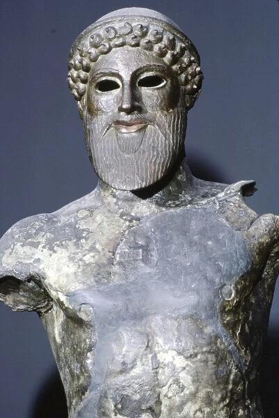 Greek small bronze Apollo from Kosmas near Sparta, late 6th century BC