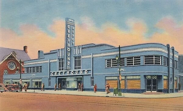 Greyhound Bus Terminal, 1942. Artist: Caufield & Shook