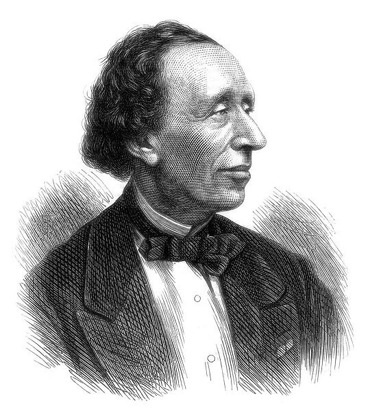 Hans Christian Andersen, Danish poet and author of fairy tales, 1875