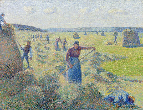 The haymaking, Eragny, 1887. Artist: Pissarro, Camille (1830-1903)