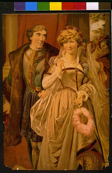 Henry Irving and Ellen Terry as Benedick and Beatrice in play Much Ado About Nothing