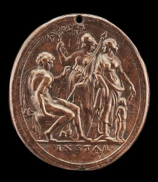Hercules between Minerva and Venus. Creator: Valerio Belli