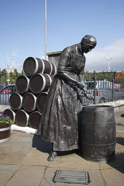 Herring Girl statue, Stornoway harbour, Isle of Lewis, Outer Hebrides, Scotland, 2009