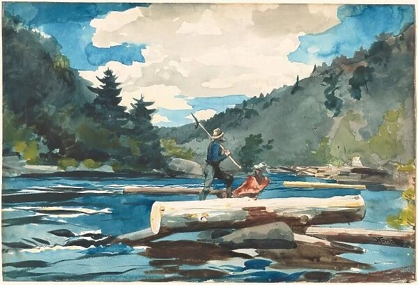Hudson River, Logging, 1891-1892. Creator: Winslow Homer