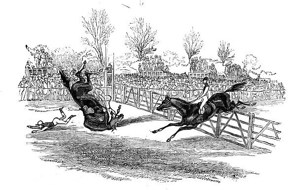 Hurdle race, 1844. Creator: Unknown