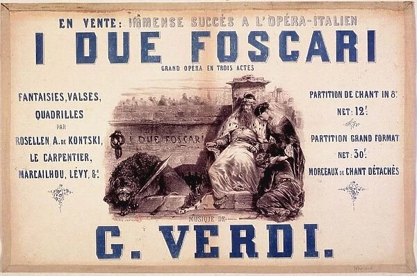 I due Foscari (The Two Foscari). Opera in three acts by Giuseppe Verdi, Paris, 1870-1875