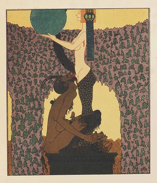Illustration for the drama Sodom by John Wilmot, 2nd Earl of Rochester, 1909