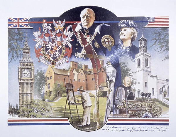 Images relating to Winston Churchill Memorial Library, St Mary Aldermanbury, London, 1989