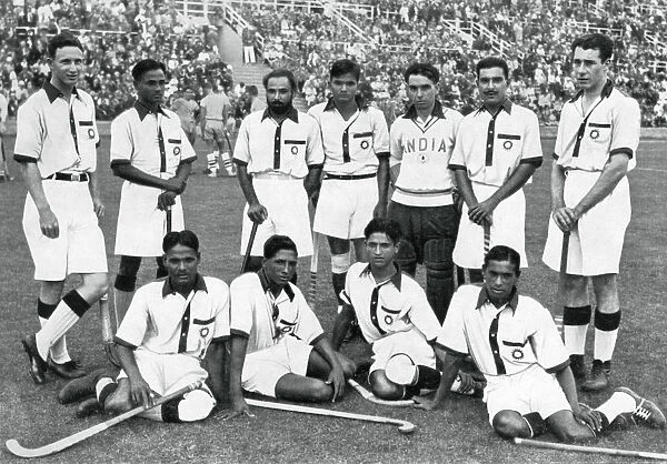 The Indian hockey team, gold medal winners, Berlin Olympics, 1936