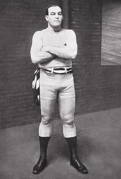 James J Jeffries, American boxer, 1910