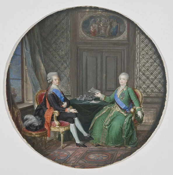 King Gustav III of Sweden and Catherine II of Russia in Fredrikshamn, 1784