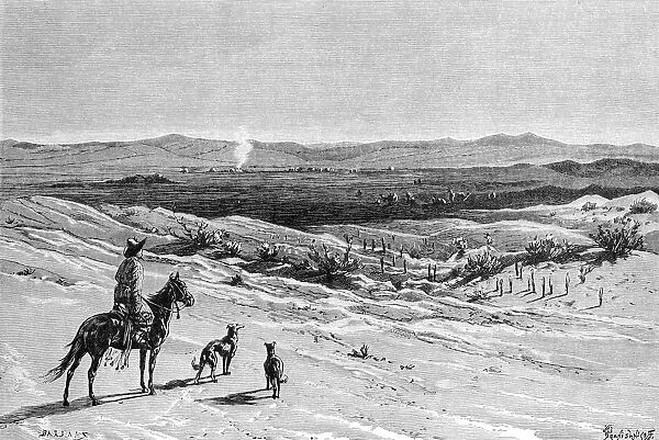 The Kizil-Kum Desert, Dussibal Wells, Asia, 1895