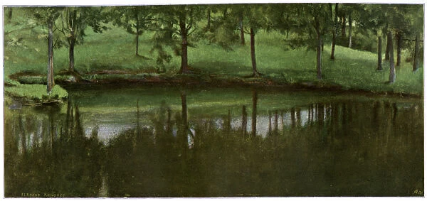 L Etang De Menil, 1898. Artist: Fernand Khnopff