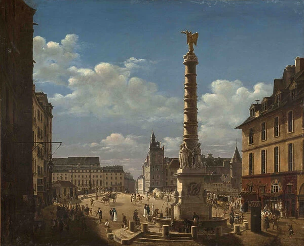 La Fontaine du Palmier on the Place du Chatelet, 1810