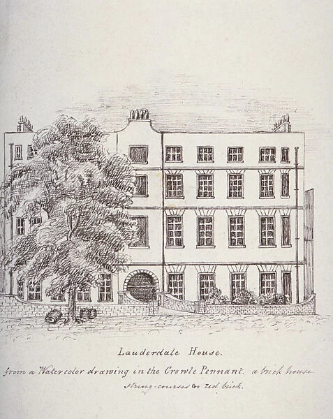 Lauderdale House, Aldersgate Street, London, c1800(?). Artist: Mary Anne Hedger
