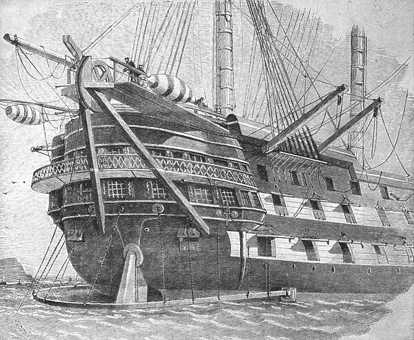 The Laying of the Atlantic Cable, 1857: H.M.S. Agamemnon... (1901). Creator: Unknown