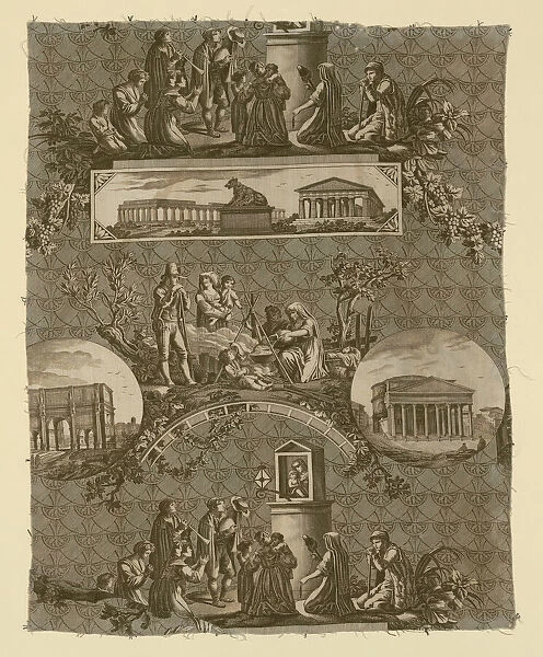 Le Romain (The Roman) (Furnishing Fabric), France, 1811. Creator: Unknown