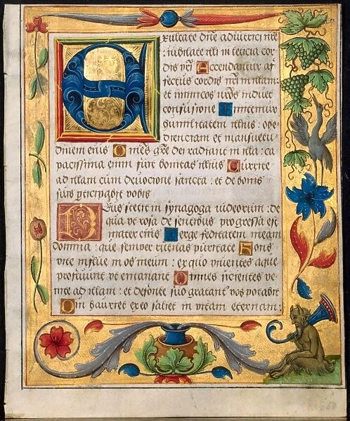 Leaf from a Psalter and Prayerbook…, c. 1524. Creator: Unknown