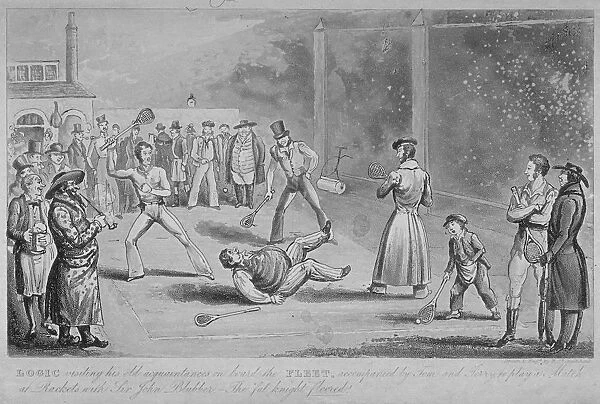 llustration of a scene at the Fleet Prison, from Pierce Egans Life in London, 1820