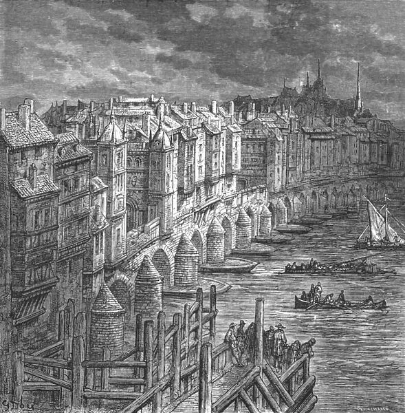 London Bridge, 1694, 1872. Creator: Gustave Doré
