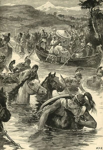 The Macedonians Crossing the Jaxartes, 1890. Creator: Unknown