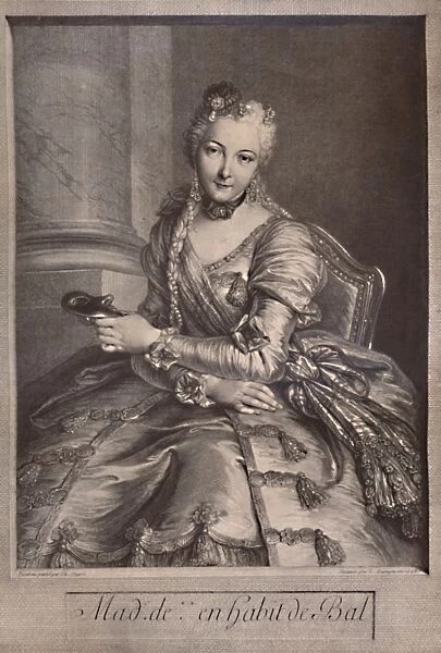 Madame de Pompadour, mistress of King Louis XV of France, 18th century (1894). Artist: Pierre-Louis de Surugue