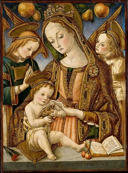 Madonna and Child with Two Angels, ca. 1481-82. Creator: Vittore Crivelli