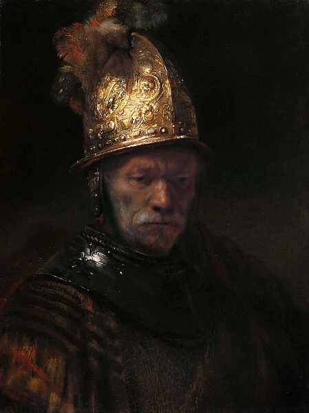 The Man with the Golden Helmet, c. 1650. Artist: Rembrandt van Rhijn, (School)