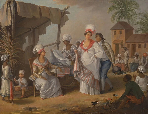 Market Day, Roseau, Dominica, ca. 1780. Creator: Agostino Brunias