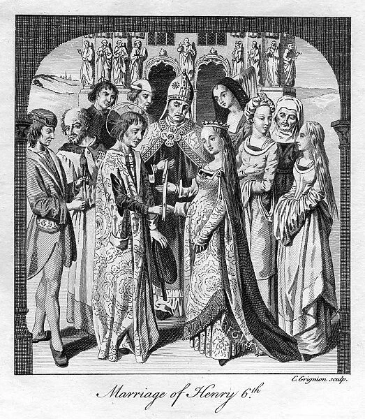 Marriage of Henry VI, 1445, (18th century). Artist: Charles Grignion