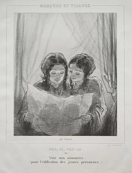 Masques et Visages. Creator: Paul Gavarni (French, 1804-1866)