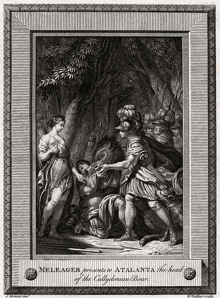 Meleager presents to Atalanta the head of the Callydonian Boar, 1774. Artist: W Walker
