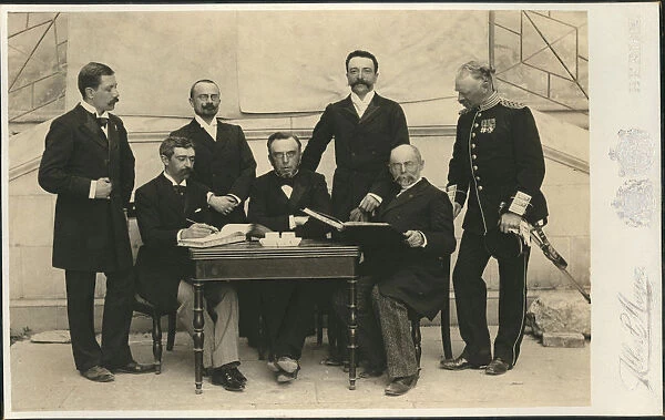 The members of the First International Olympic Committee. Athens, Greece, 1896