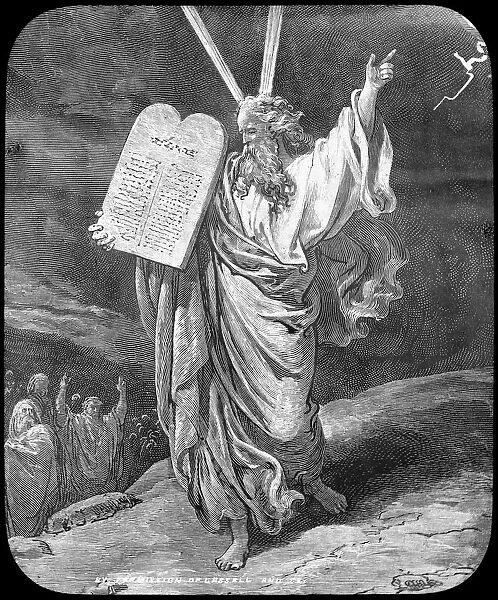 Moses receives the law, late 19th or early 20th century