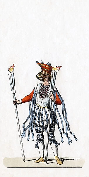 Musician, costume design for Shakespeares play, Henry VIII, 19th century