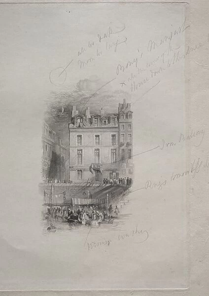 Napoleons Logement, Quai Conti, 1836. Creator: John Horsburgh (British, 1791-1869)