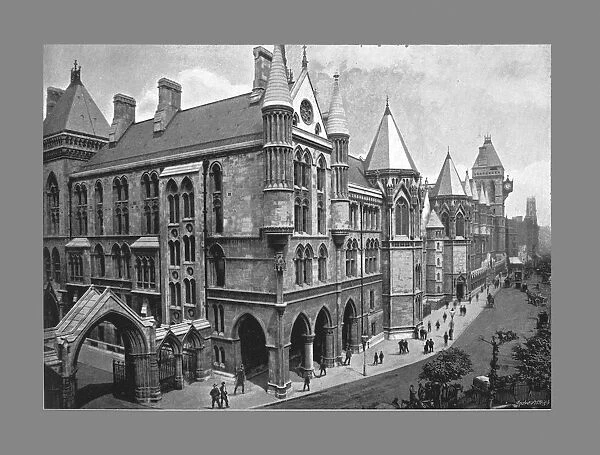 The New Law Courts, London, c1900. Artist: Valentine & Sons Publishing Co