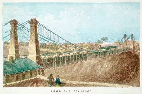 Niagara Cast Iron Bridge, New York, USA, c1855-c1860