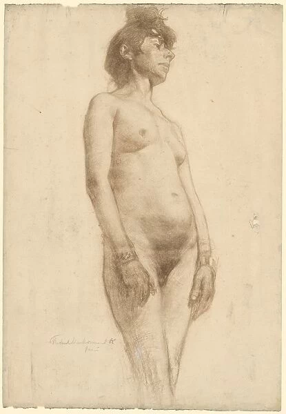 Nude Woman Standing, 1885. Creator: Frederick William MacMonnies (American, 1863-1937)