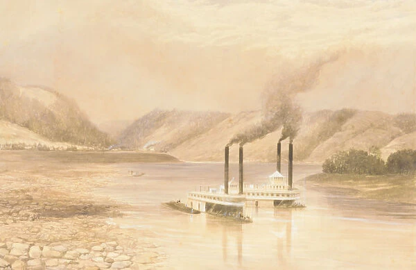 The Ohio River near Wheeling, West Virginia, 1859-60. Creator: Lefevre James Cranstone