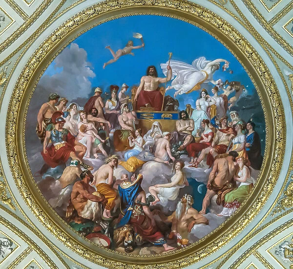 The Olympus. Ceiling tondo in the Sala dell Iliade in the Palazzo Pitti, 1819-1825