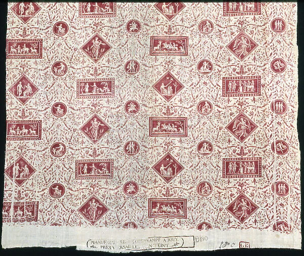 Panel (Furnishing Fabric), France, 1795  /  99. Creator: Oberkampf Manufactory