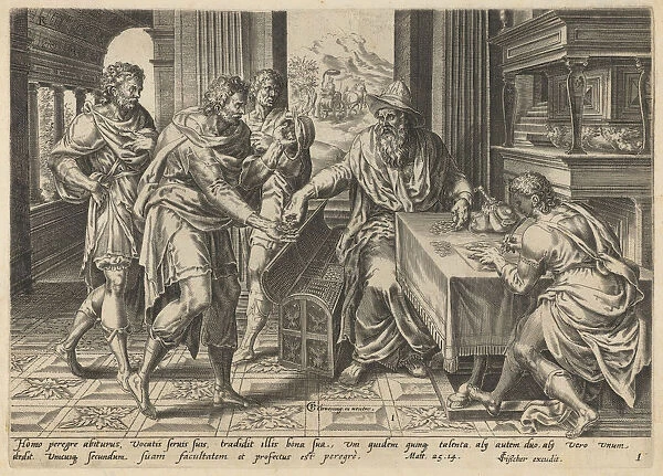 The Parable of the Talents. Artist: Doetechum, Lucas, van (c. 1530-c. 1584)